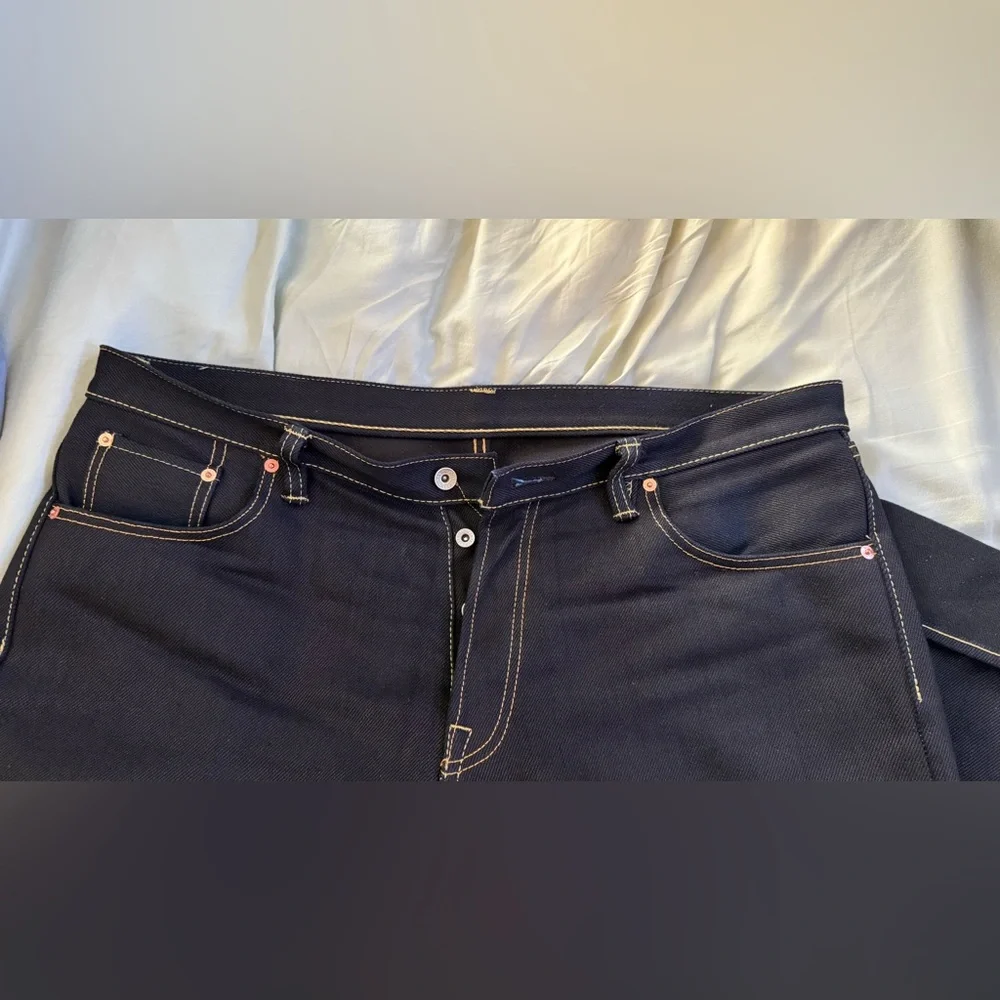 Iron Heart 634 XHSib 25oz Indigo Black Selvedge Straight Denim Jeans 40x36 - Picture 7 of 8